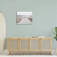 Stupell Industries Beach Wave Shoreline Foggy Horizon Canvas Wall Art