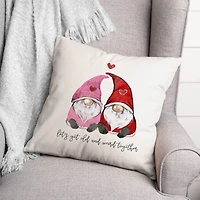 Get Old And Weird Together Throw Pillow