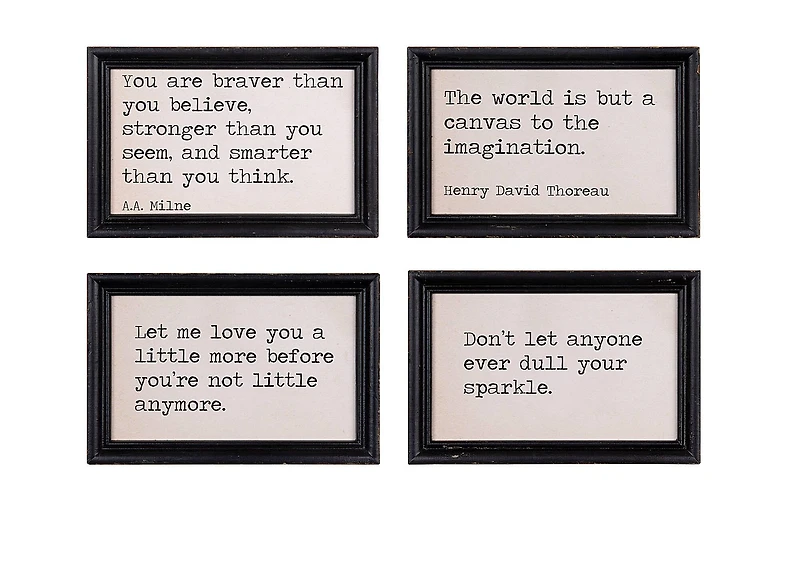 Hello Honey® Wood Framed Inspiration Phrases Set