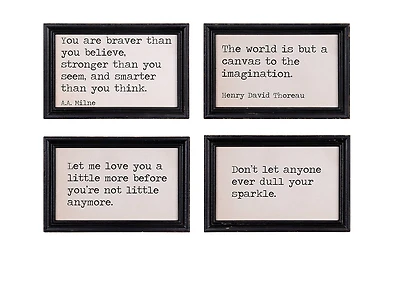 Hello Honey® Wood Framed Inspiration Phrases Set