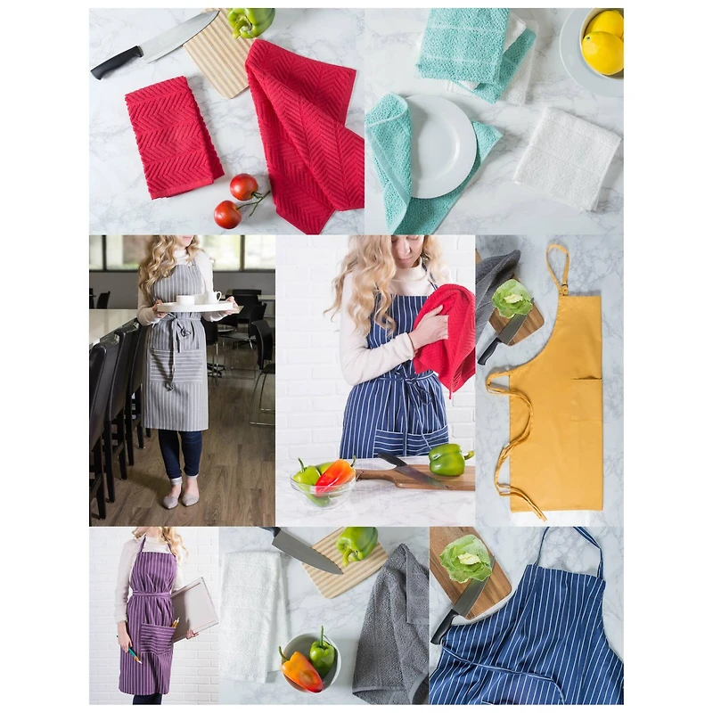 DII® Nautical Blue Pinstripe Chef Apron