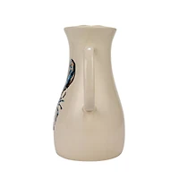 Hello Honey® 2qt. White & Blue Lobster Print Stoneware Pitcher