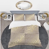 Designart 'Golden Marble Design III' Mid-Century Duvet Cover Set