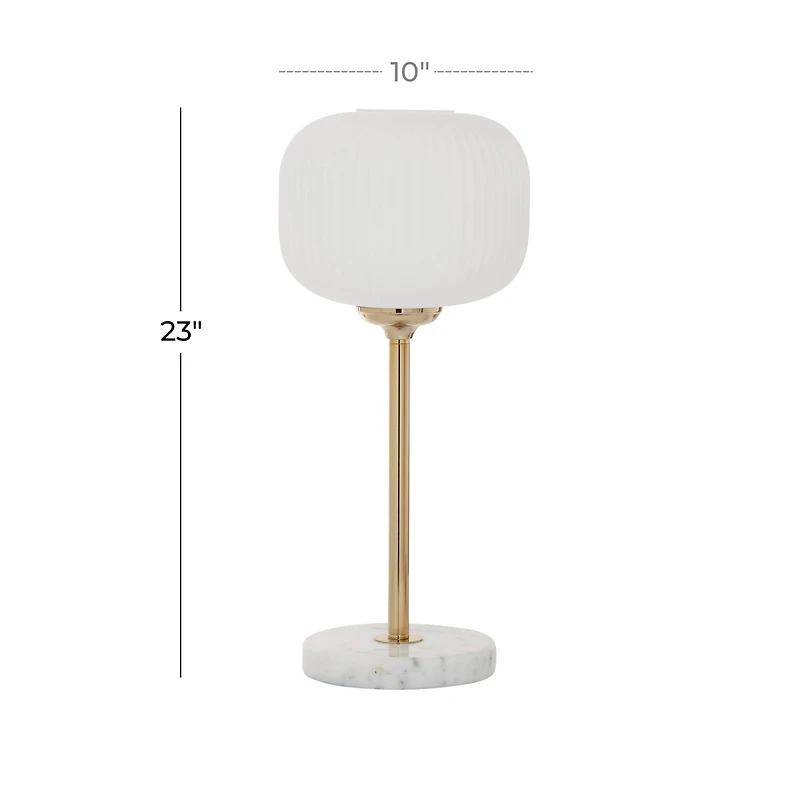 CosmoLiving by Cosmopolitan 23" White Metal Modern Table Lamp