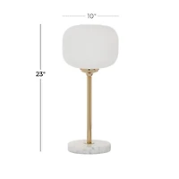 CosmoLiving by Cosmopolitan 23" White Metal Modern Table Lamp