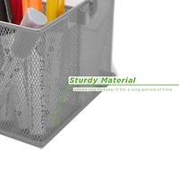 Mind Reader Metal Mesh Storage Basket with Handle