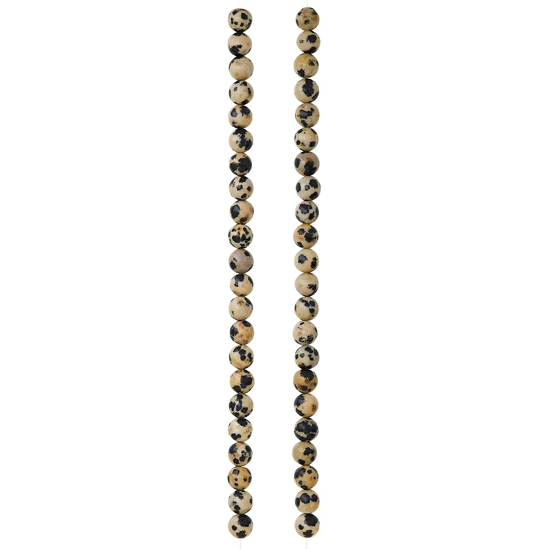 12 Pack: Dalmatian Jasper Round Beads, 6mm by Bead Landing™
