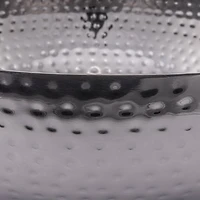 Hello Honey® 14" Oxidized Silver Round Hammered Metal Bowl