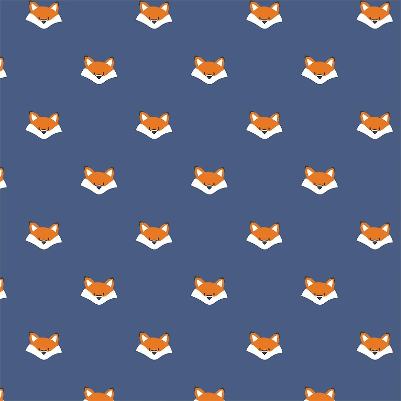 Eugene Textiles Navy Fox Flannel