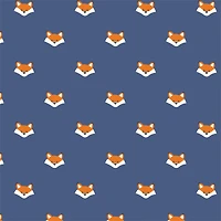 Eugene Textiles Navy Fox Flannel