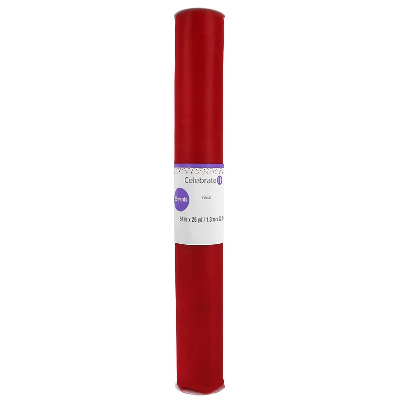54" x 25yd. Red Tulle Spool by Celebrate It™
