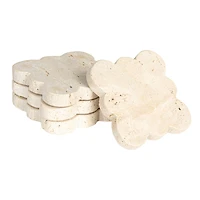 Hello Honey Tuscan Elegance Travertine Coaster Set, 4ct.