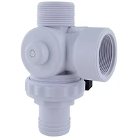 Swim Central 6.25" White HydroTools Swimming Pool & Spa Standard Left Outlet 3-Way Ball Valve