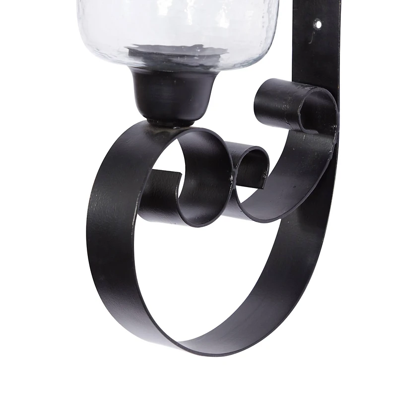 Black Iron Traditional Candle Wall Sconce