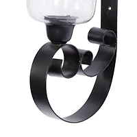 Black Iron Traditional Candle Wall Sconce