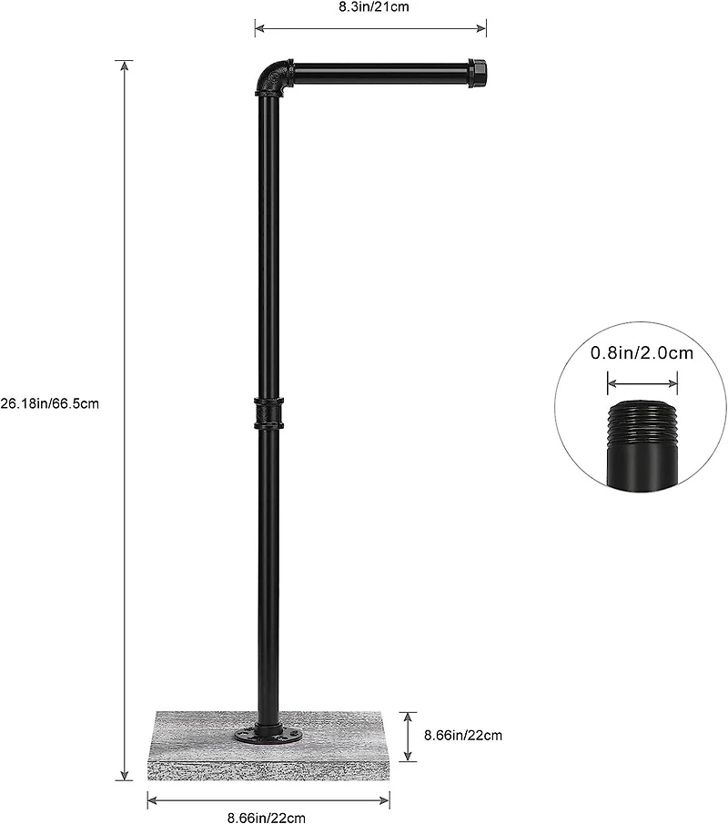 Freestanding Toilet Paper Holder Stand