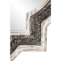 White Farmhouse Wood Wall Mirror, 30" x 30"