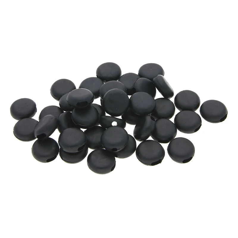 Fablastic™ Black Silicone Cord Locks, 10mm
