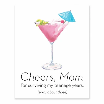 10" Cheers Mom Tabletop Canvas