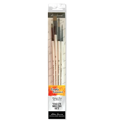 Simply Simmons Synthetic Long Handle Piece Brush Set