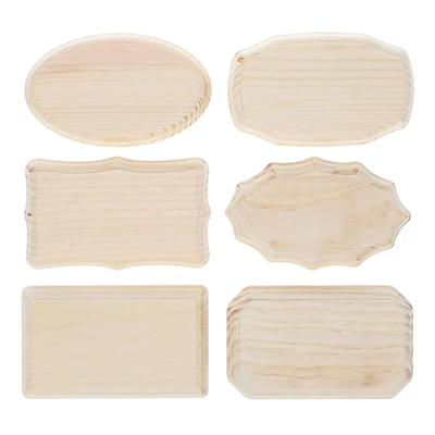 Good Wood by Leisure Arts 3" x 5" Mixed Wood Plaques, 72ct.