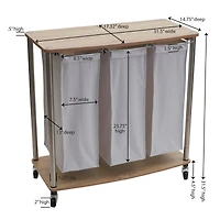 Household Essentials 3-Bag Laundry Sorter