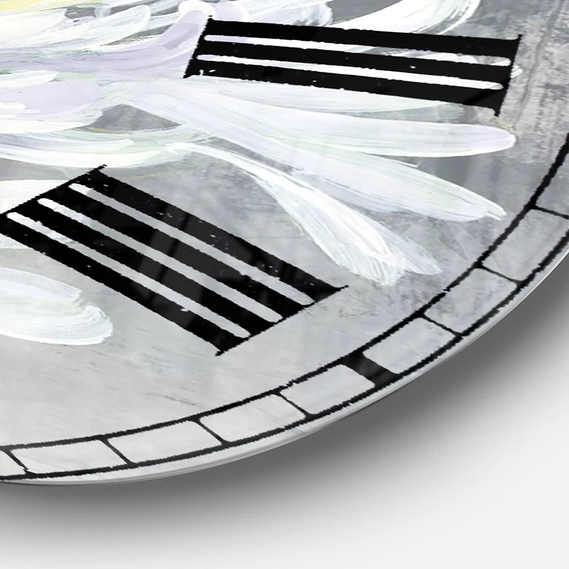 Designart 'Flower Cleome Splash I Traditional Wall Clock