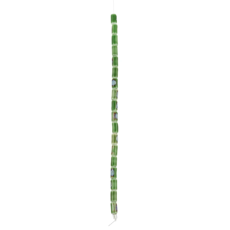 Green Ceramic Tube Beads, 9.8mm by Bead Landing™