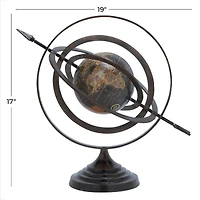 Black Aluminum Industrial Globe