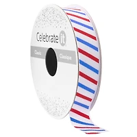 5/8" x 7yd. Red & Blue Striped Ribbon by Celebrate It™ Classic