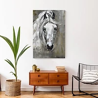 Natural Hand Painted Horse 24" x 36" Canvas Wall Art