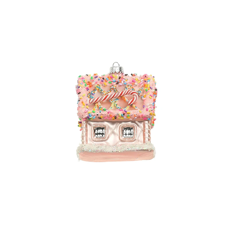 3.75" Sprinkles & Candy Glass Gingerbread House Ornament by Ashland®