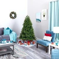 6ft. Pre-Lit Wyoming Fir Artificial Christmas Tree with Clear LED Lights 