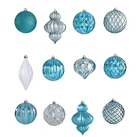 12ct. 4" & Silver Shatterproof Luxe Ornament Set