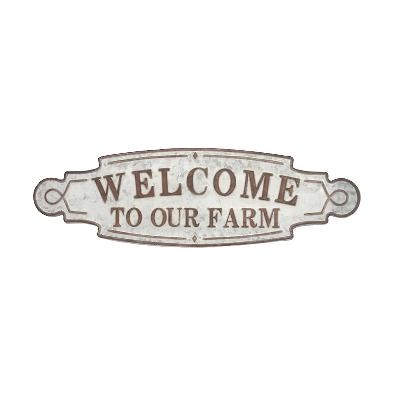 Brown Metal Farmhouse Sign Wall Décor
