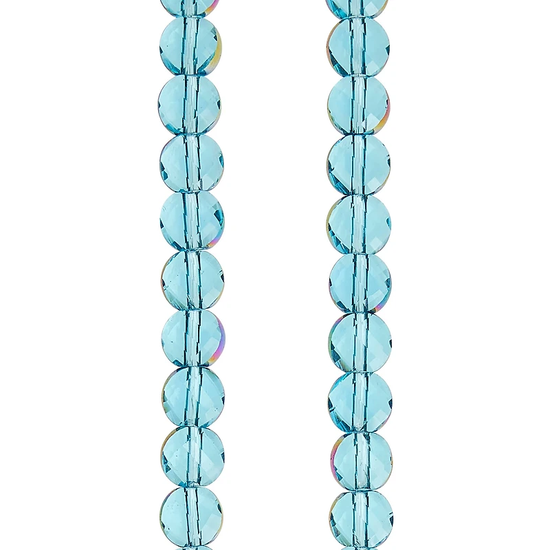 12 Packs: 2 ct. (24 total) Shiny Aqua Clear Glass Beads, 6mm by Bead Landing®