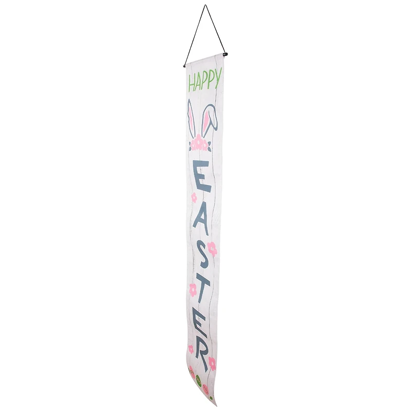 White Welcome Happy Easter Hanging Door Banner Set