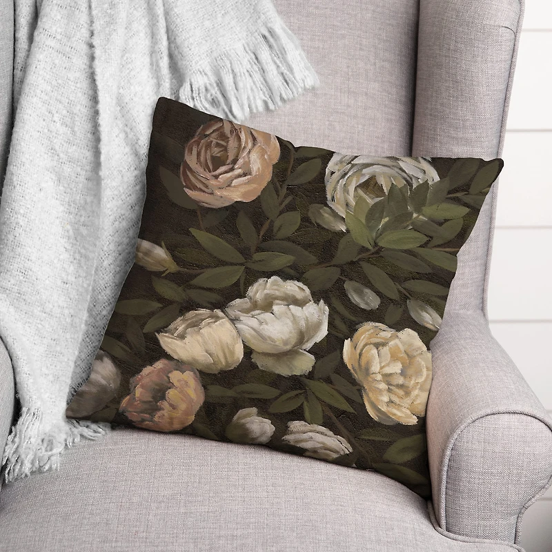 18" Antique Florals Indoor/Outdoor Pillow