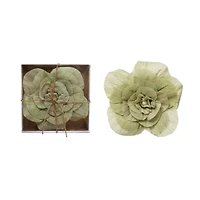 Hello Honey® Green Handmade Paper Camellia Flower Wall Décor