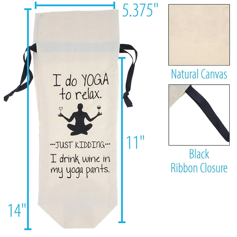 Personality Case™ Yoga Pants Canvas Wine Bag