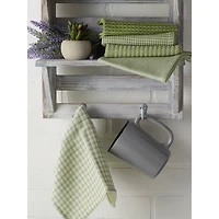 DII® Antique Green Mixed Pattern Dishcloths, 5ct.