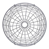 DII® Small Cool Gray Round Metal Basket