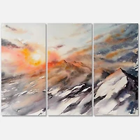 Designart - Majestic Sunset In The Mountains Landscape