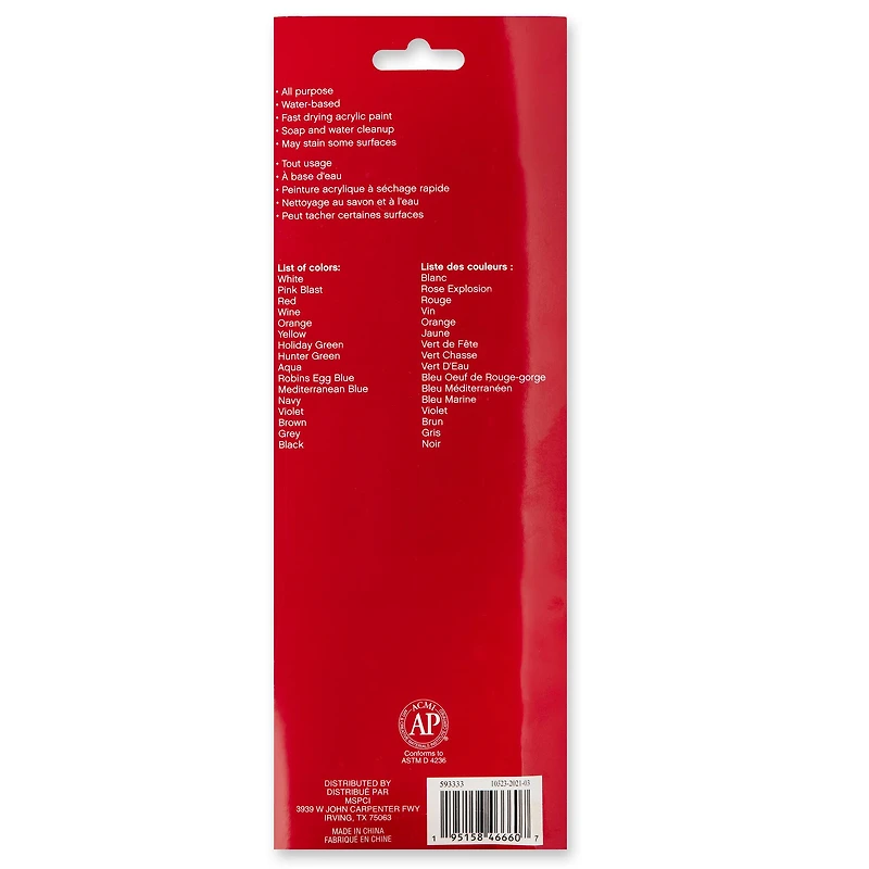 12 Pack: Primary Acrylic Paint Pot Set by Craft Smart®