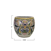 Hello Honey® 7.75" Planter with Floral Pattern
