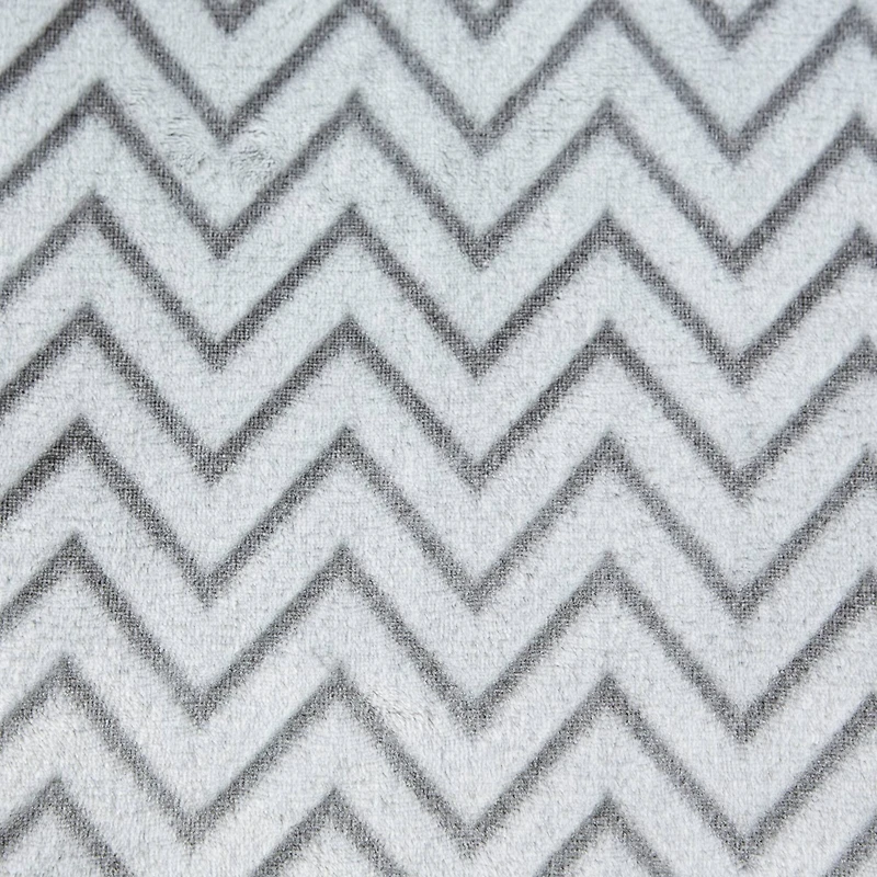 DII® Gray Chevron Plush Throw