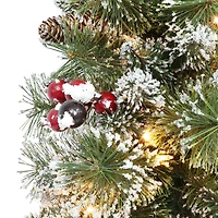 5ft. Pre-Lit Vancouver Pine Artificial Potted Christmas Tree, Clear Lights