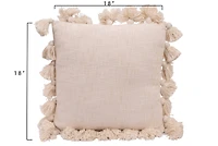 Hello Honey® Woven Cotton Slub Pillow with Tassels
