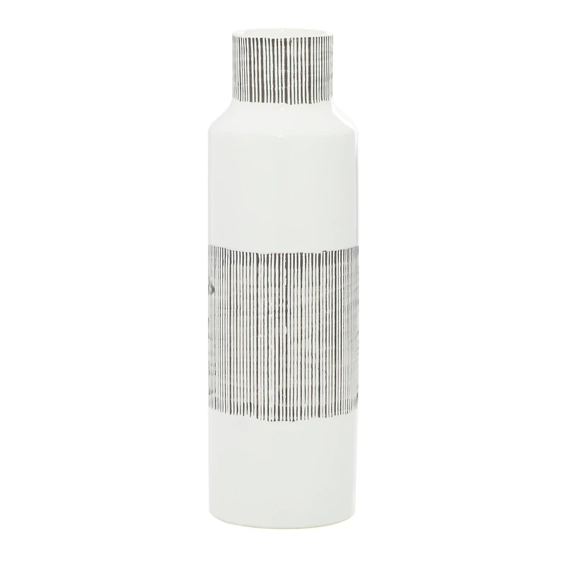CosmoLiving by Cosmopolitan White Ceramic Modern Vase