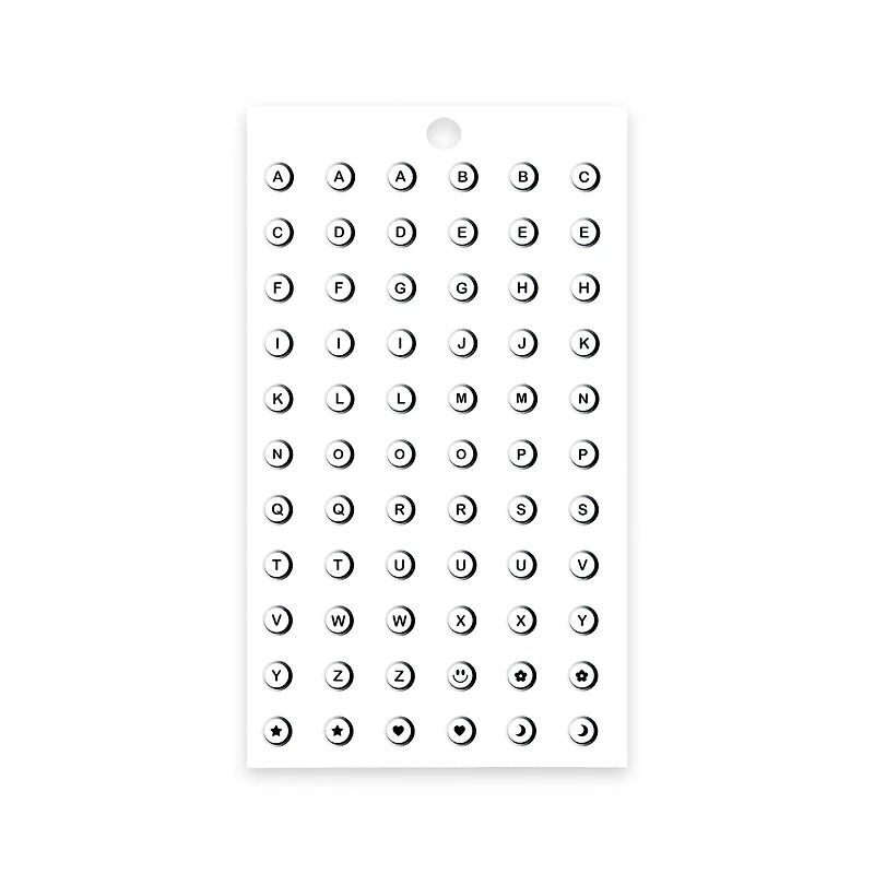 Black & White Beads Alphabet & Icon Stickers by Recollections™